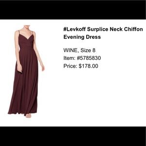 Lefkoff surplice neck chiffon even dress.